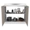 Tuhome Napoles Utility Sink with Cabinet One Shelf, Double Door Cabinet, Smokey Oak/Light Gray MIZ6558 - alternate 7
